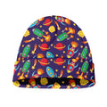 Space Rockets Pattern Print Beanie