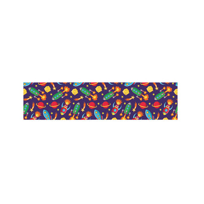 Space Rockets Pattern Print Bed Runner
