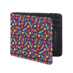 Space Rockets Pattern Print Bifold Wallet