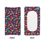 Space Rockets Pattern Print Changing Pad Cover