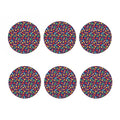 Space Rockets Pattern Print Coaster Set