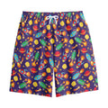 Space Rockets Pattern Print Cotton Shorts