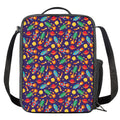 Space Rockets Pattern Print Crossbody Lunch Bag