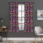 Space Rockets Pattern Print Curtain
