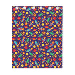 Space Rockets Pattern Print Curtain