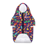 Space Rockets Pattern Print Dog Zip Up Hoodie