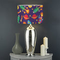 Space Rockets Pattern Print Drum Lamp Shade