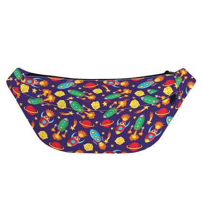 Space Rockets Pattern Print Fanny Pack