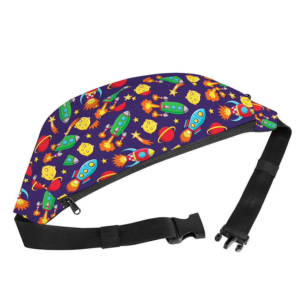 Space Rockets Pattern Print Fanny Pack
