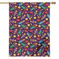 Space Rockets Pattern Print House Flag
