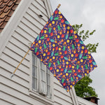 Space Rockets Pattern Print House Flag