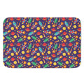 Space Rockets Pattern Print Indoor Door Mat