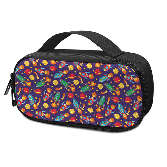 Space Rockets Pattern Print Insulin Cooler Travel Case