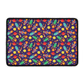 Space Rockets Pattern Print Kitchen Mat