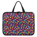 Space Rockets Pattern Print Laptop Sleeve With Handle