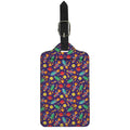 Space Rockets Pattern Print Luggage Tag