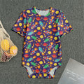Space Rockets Pattern Print Men's Bodysuit