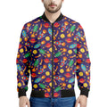 Space Rockets Pattern Print Men's Bomber Jacket