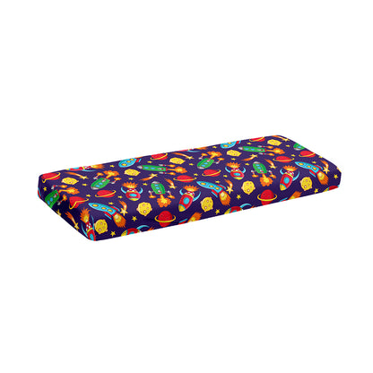 Space Rockets Pattern Print Piano Keyboard Cover
