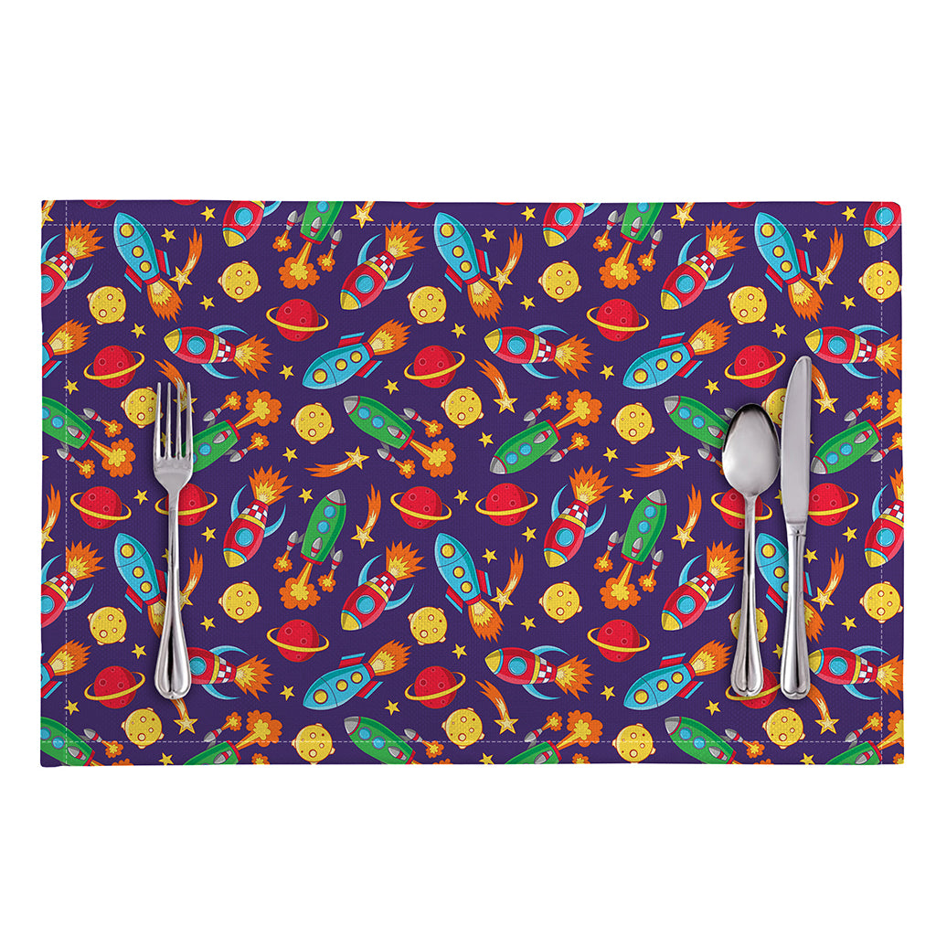 Space Rockets Pattern Print Placemat