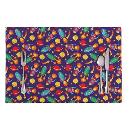 Space Rockets Pattern Print Placemat