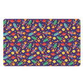 Space Rockets Pattern Print Polyester Doormat