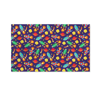 Space Rockets Pattern Print Polyester Flag