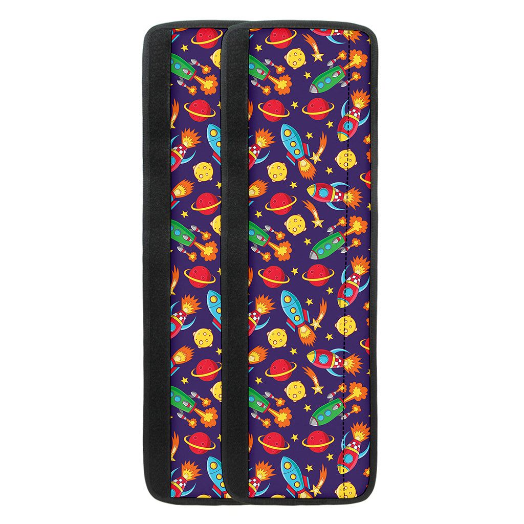 Space Rockets Pattern Print Refrigerator Handle Covers