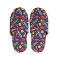 Space Rockets Pattern Print Slippers