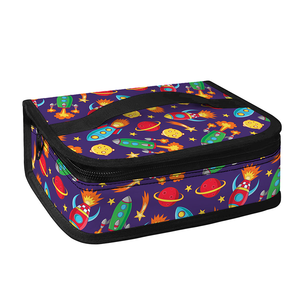 Space Rockets Pattern Print Small Lunch Bag