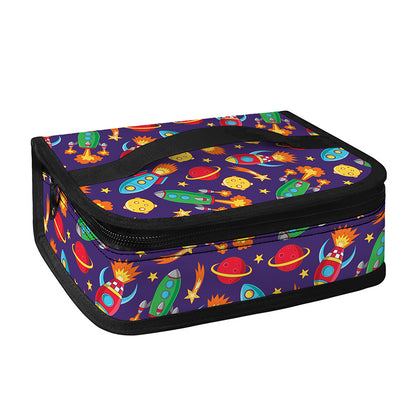 Space Rockets Pattern Print Small Lunch Bag