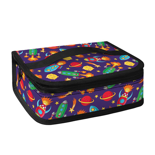 Space Rockets Pattern Print Small Lunch Bag