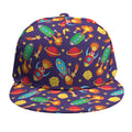 Space Rockets Pattern Print Snapback Cap