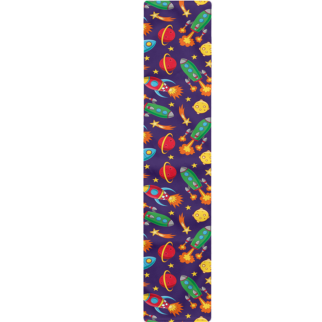 Space Rockets Pattern Print Table Runner