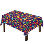 Space Rockets Pattern Print Tablecloth
