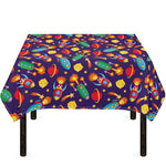 Space Rockets Pattern Print Tablecloth