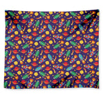 Space Rockets Pattern Print Tapestry