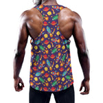 Space Rockets Pattern Print Training Tank Top