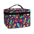 Space Rockets Pattern Print Travel Makeup Bag