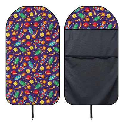 Space Rockets Pattern Print Waterproof Car Seat Cover