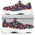 Space Rockets Pattern Print White Chunky Shoes
