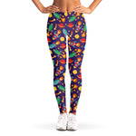Space Rockets Pattern Print Women's Leggings