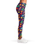 Space Rockets Pattern Print Women's Leggings