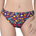 Space Rockets Pattern Print Women's Thong