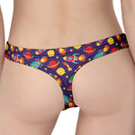 Space Rockets Pattern Print Women's Thong