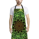 Sparkle Kaleidoscope Print Bib Apron With Pocket