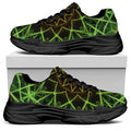 Sparkle Kaleidoscope Print Black Chunky Shoes