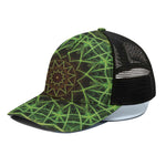 Sparkle Kaleidoscope Print Black Mesh Trucker Cap