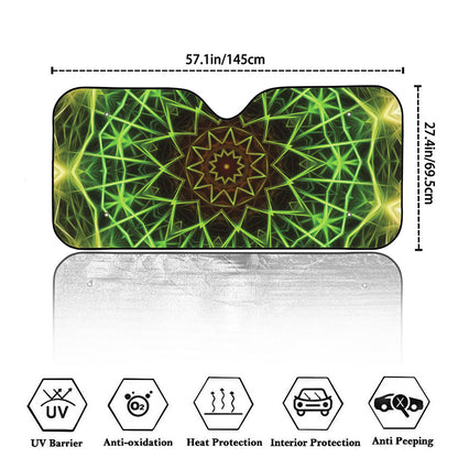 Sparkle Kaleidoscope Print Car Windshield Sun Shade