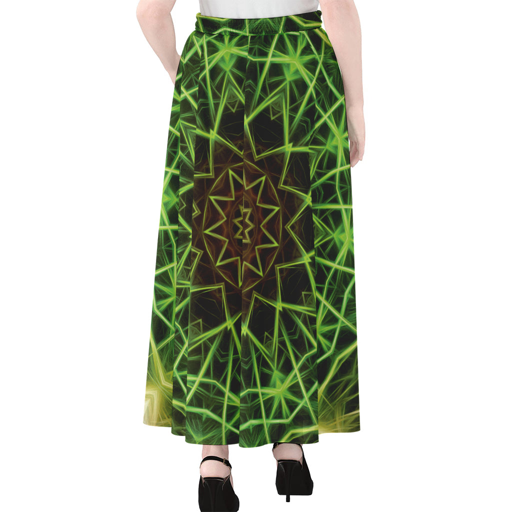 Sparkle Kaleidoscope Print Chiffon Maxi Skirt